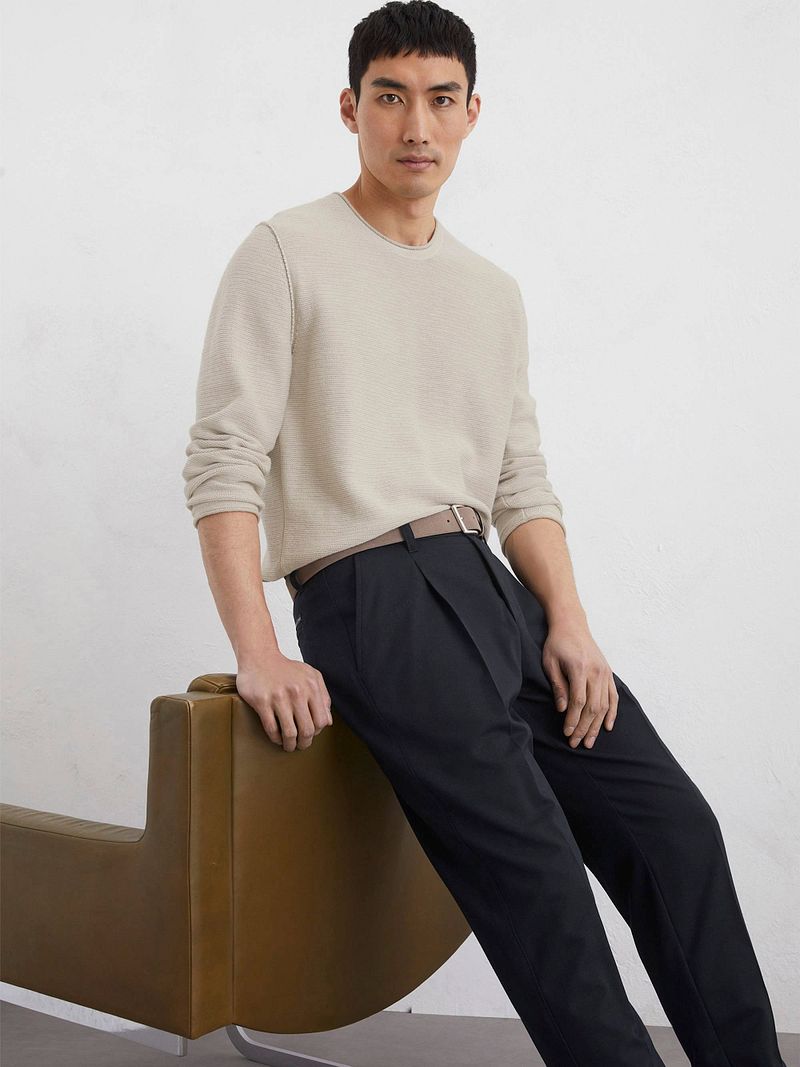 Marc O'Polo Pullover Crewneck Cotton/Linen Gray Silk - Größe XXL günstig online kaufen