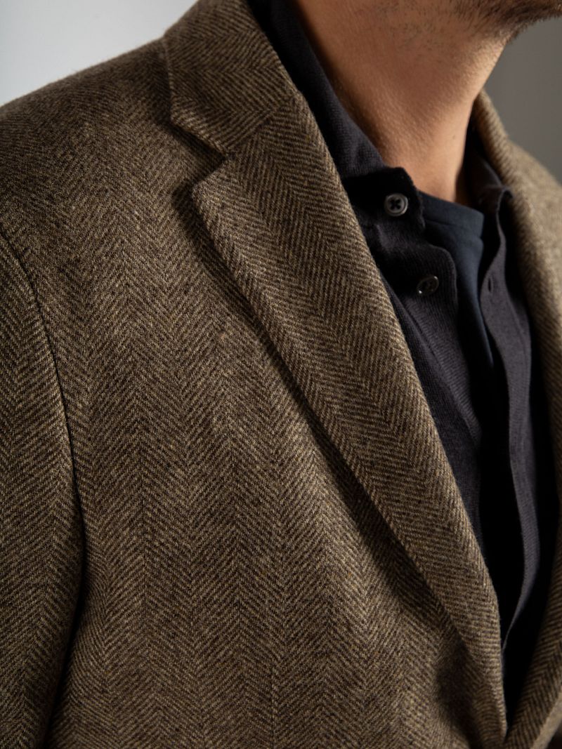 Suitable Blazer Herringbone Merino Wool Hellbraun - Größe 56 günstig online kaufen