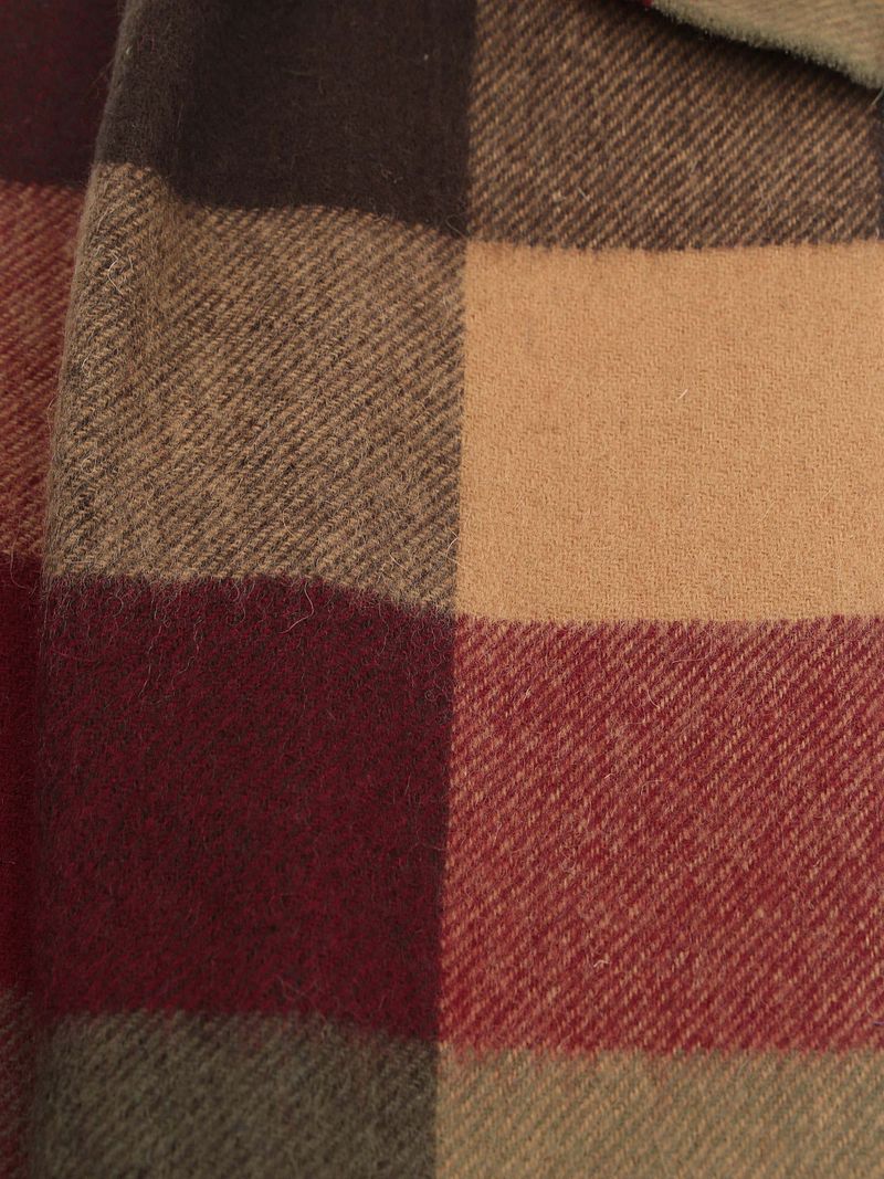 Barbour Schal Tattersall Rot Beige - günstig online kaufen