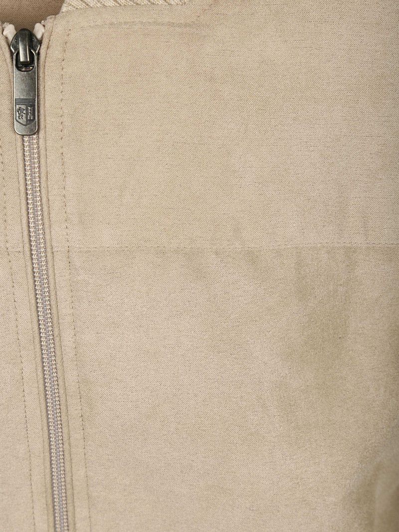 State Of Art Strickjacke Zip Bomber Beige - Größe M günstig online kaufen