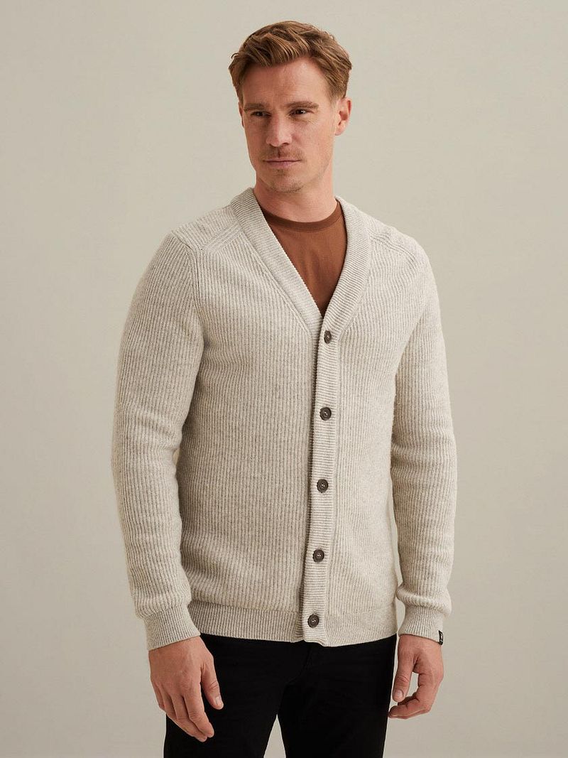 Vanguard Strickjacke Wool Blend Beige - Größe M günstig online kaufen