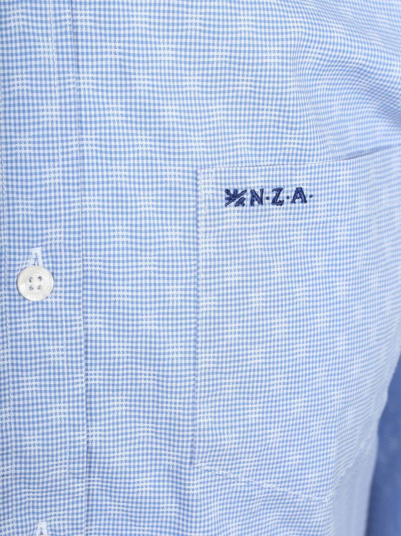 NZA Shirt Tuki Jacquard Print Blau - Größe L günstig online kaufen