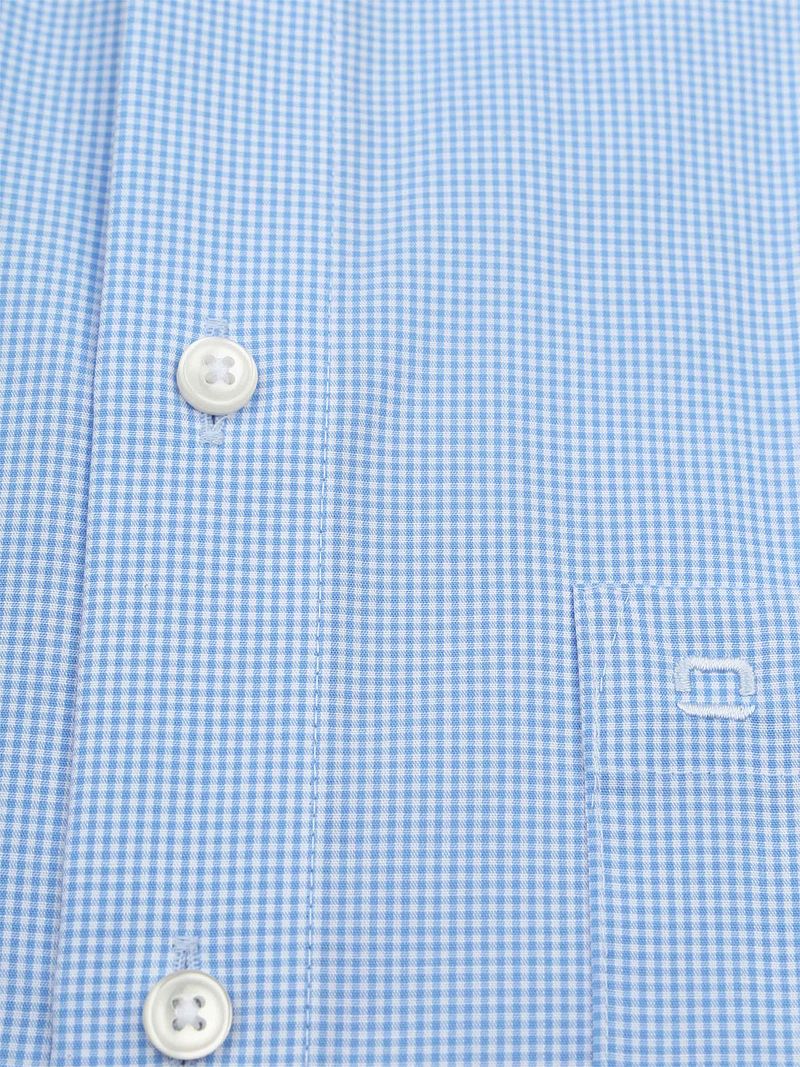 OLYMP Hemd  Luxor Kurzarm Karo Blau - Größe 45 günstig online kaufen