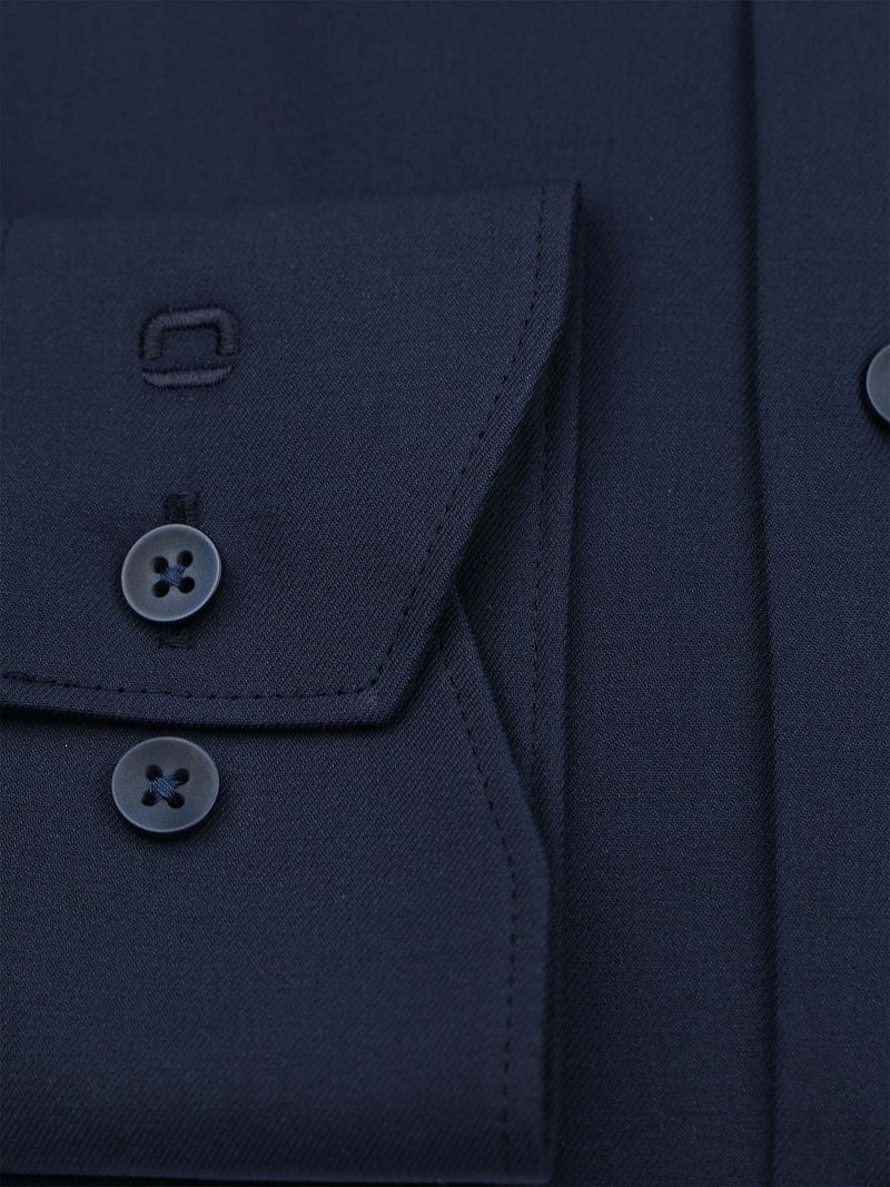 OLYMP Luxor Hemd 24/Seven Navy - Größe 43 günstig online kaufen