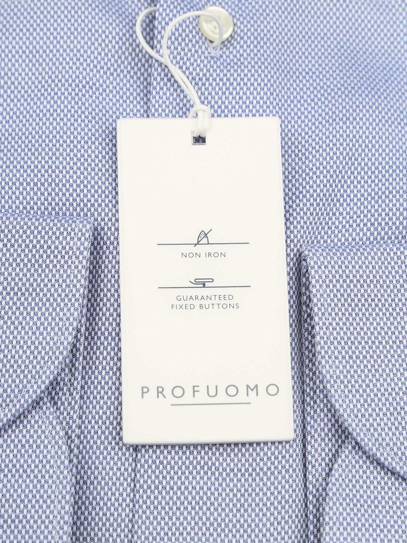 Profuomo Basketweave Hemd Blau   - Größe 42 günstig online kaufen