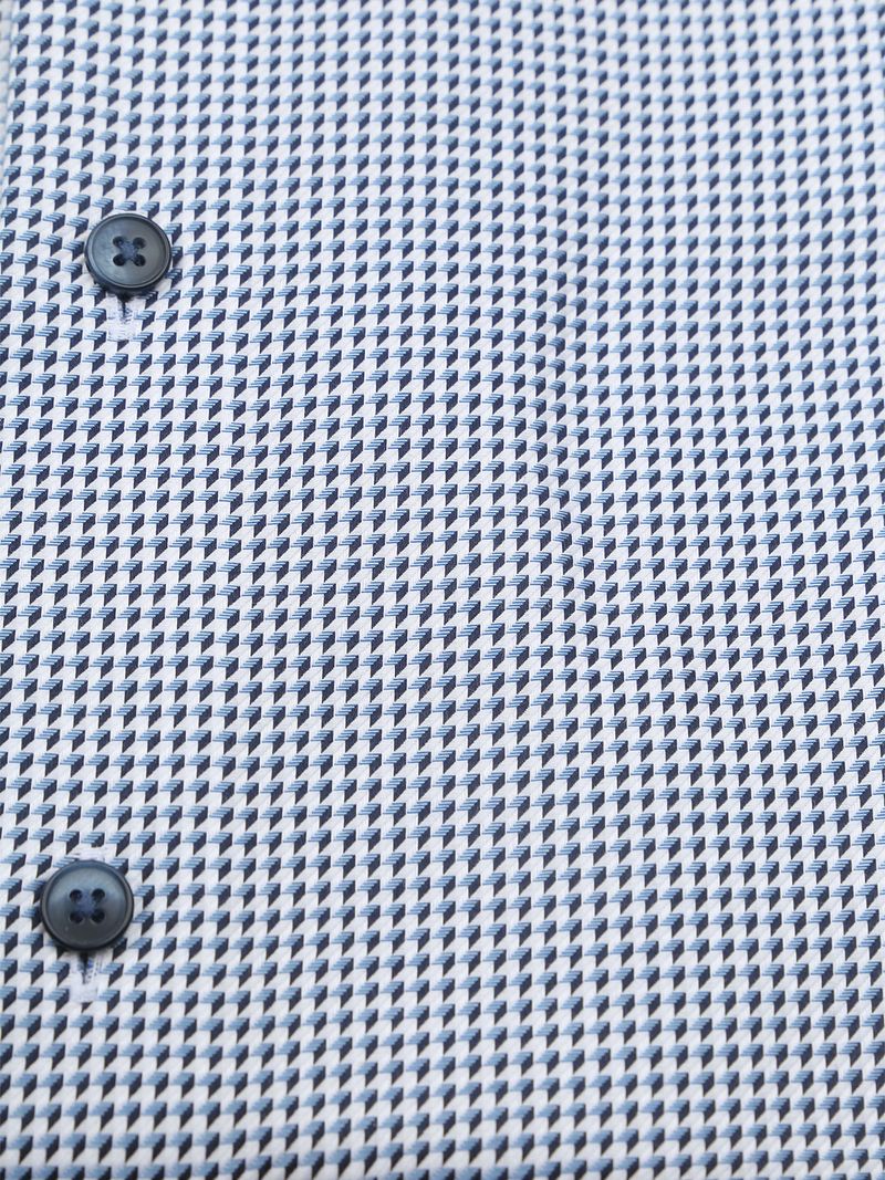 OLYMP Luxor Hemd Druck Structura Blau - Größe 39 günstig online kaufen