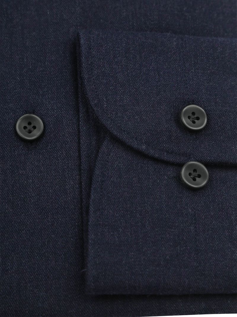Profuomo Hemd Peached Twill Flanell Navy - Größe 38 günstig online kaufen