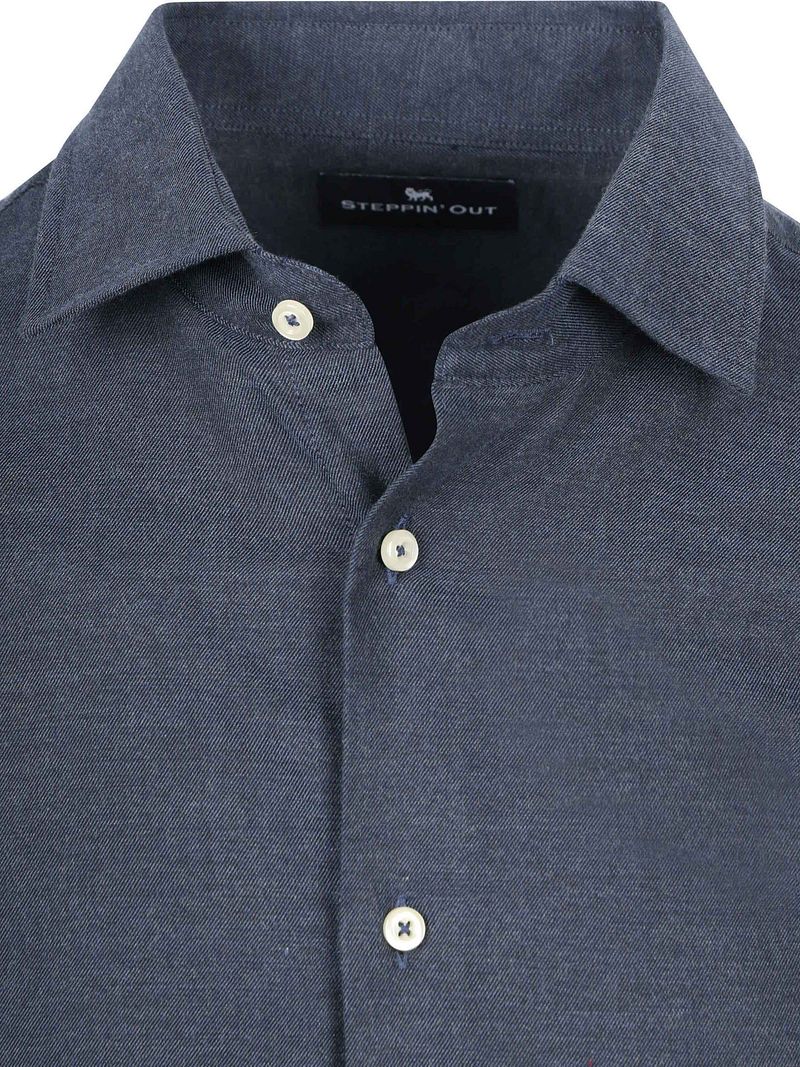 Steppin' Out Hemd Flanel Dunkelblau - Größe S günstig online kaufen
