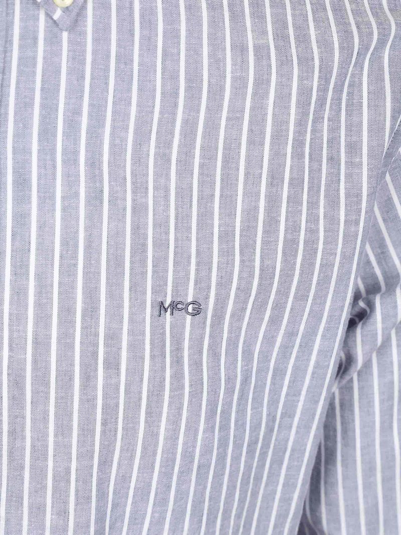 McGregor Hemd Cotton Linen Streifen Indigo - Größe M günstig online kaufen