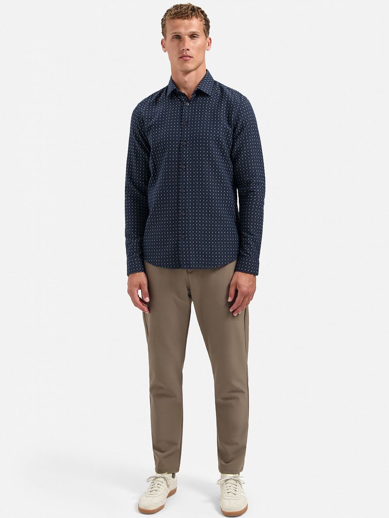 No Excess Hemd Jacquard Musterdruck Navy - Größe XL günstig online kaufen
