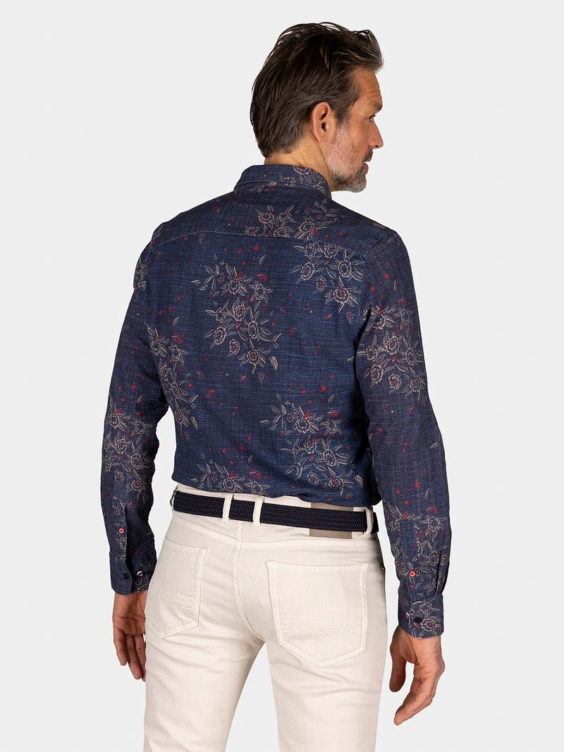 NZA Hemd Gunner Print Navy - Größe L günstig online kaufen