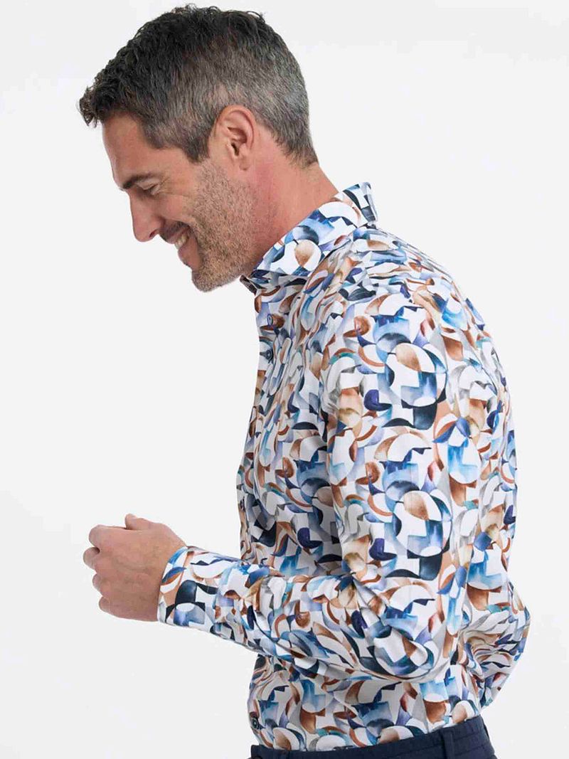 R2 Hemd Druck Multicolor - Größe 43 günstig online kaufen