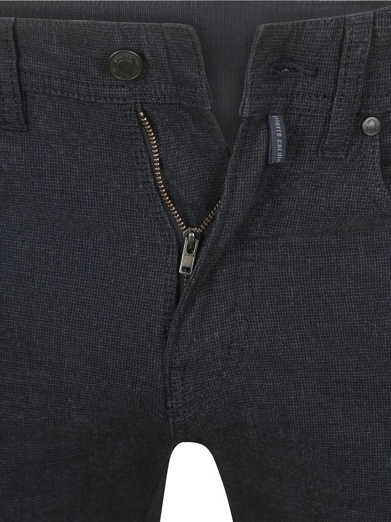Pierre Cardin Trousers Lyon Tapered Druck Navy - Größe W 38 - L 32 günstig online kaufen
