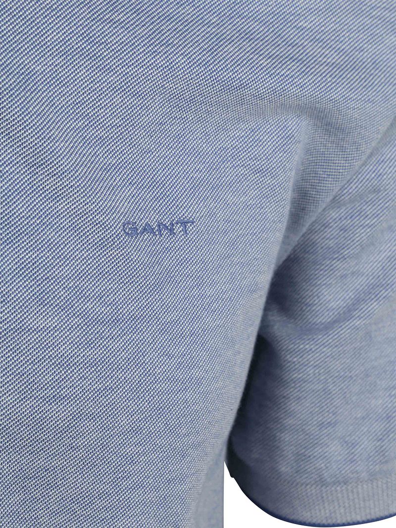 Gant 2Tone Piqué Poloshirt Blau - Größe M günstig online kaufen