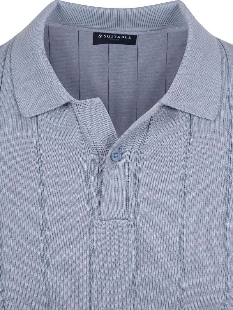 Suitable Respect Poloshirt Drop Needle Steel Blue - Größe 3XL günstig online kaufen