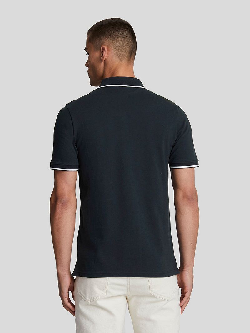 Lyle and Scott Polo Tipped Navy - Größe M günstig online kaufen