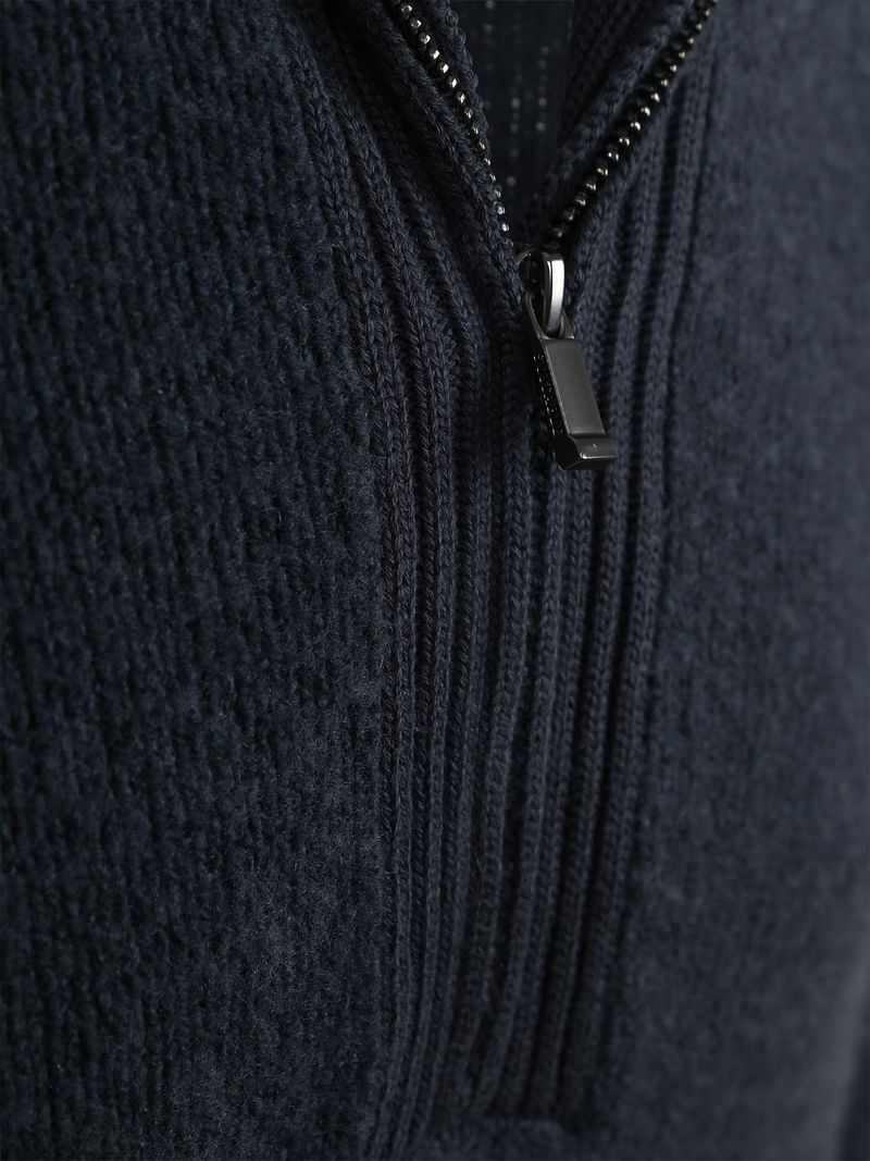 Suitable Deep Zip Pullover Boiled Wool Navy - Größe XL günstig online kaufen