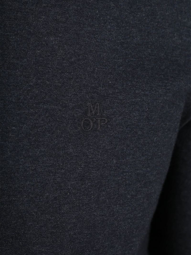 Marc O'Polo Longsleeve Half-Zip Polo Navy - Größe M günstig online kaufen