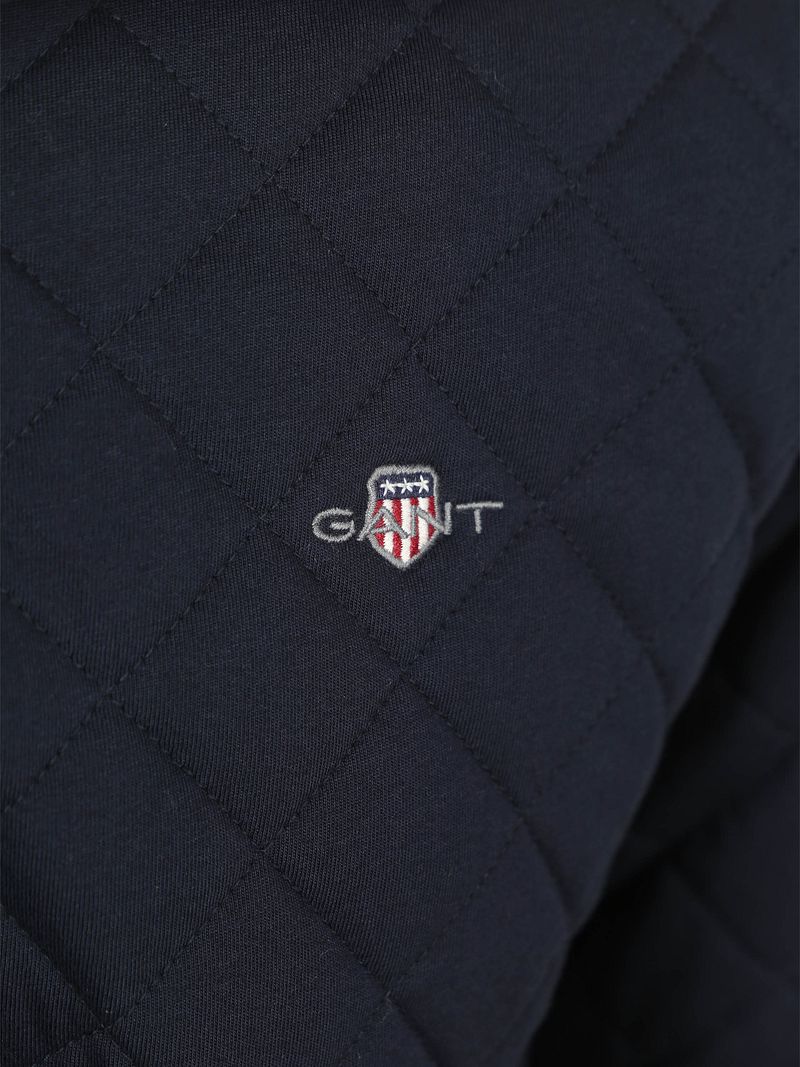Gant Quilted Mocker Pullover Navy - Größe 3XL günstig online kaufen
