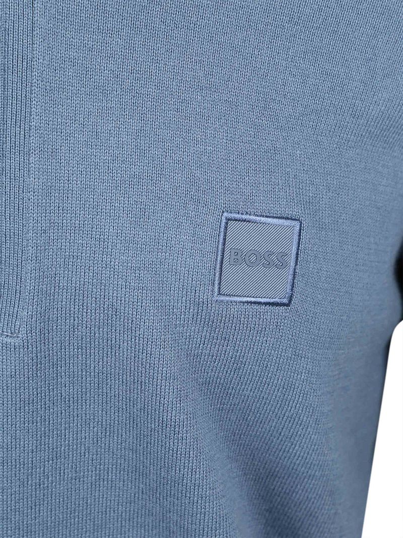 BOSS Kanobix Half Zip Pullover Blau - Größe M günstig online kaufen