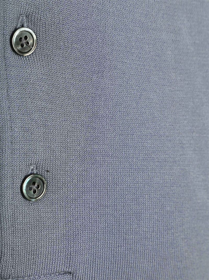 Profuomo Longsleeve Poloshirt Luxury Basic Blau - Größe M günstig online kaufen