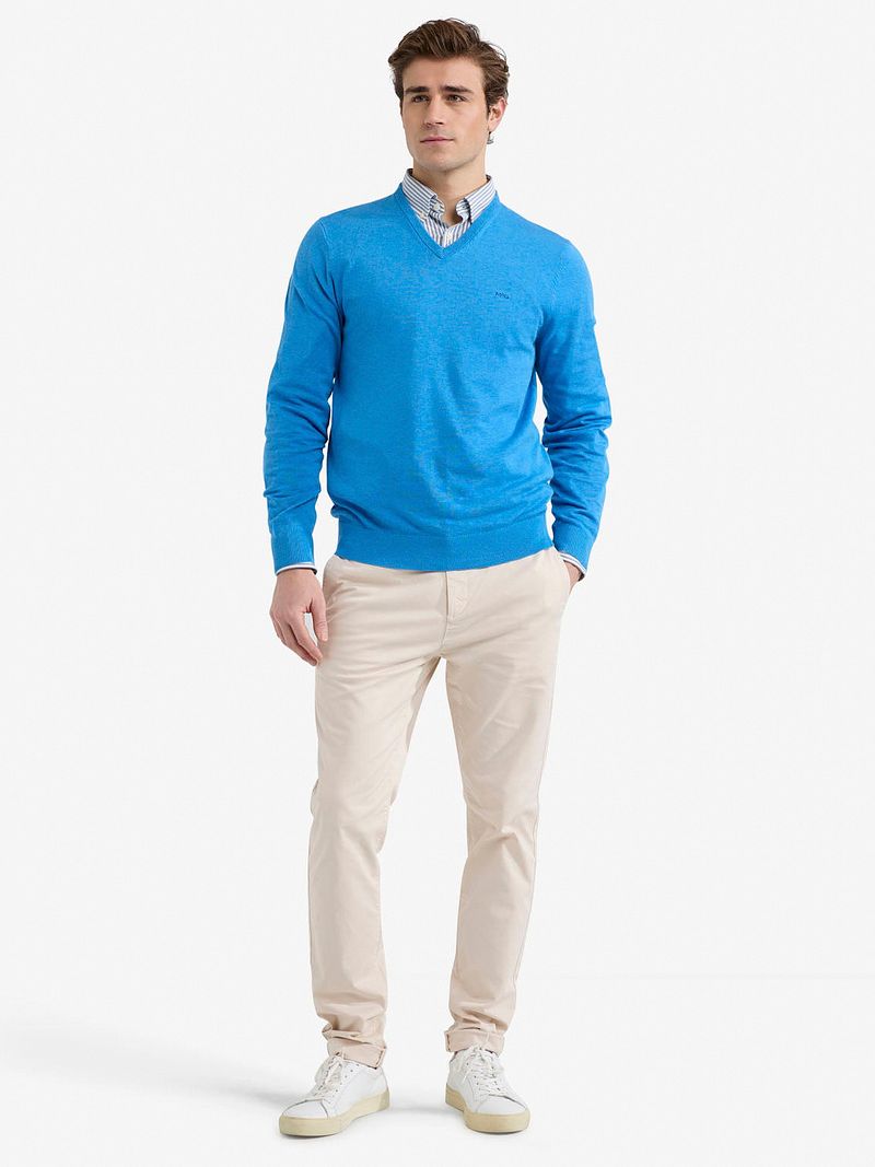 McGregor Pullover V-Ausschnitt Sea Blau - Größe M günstig online kaufen