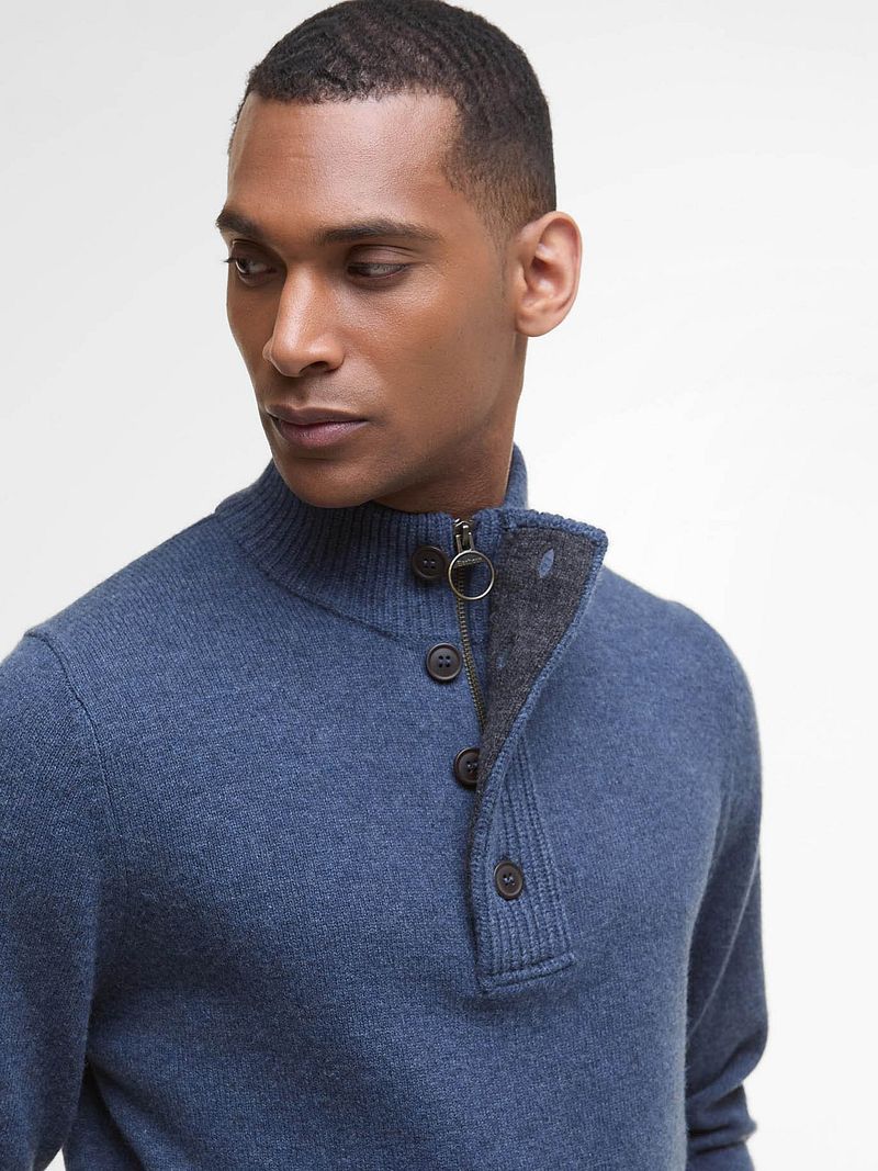 Barbour Mocker Pullover Wolle Indigo - Größe M günstig online kaufen