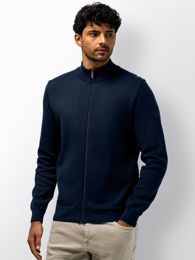 State Of Art Half Zip Pullover Structure Navy - Größe XXL günstig online kaufen