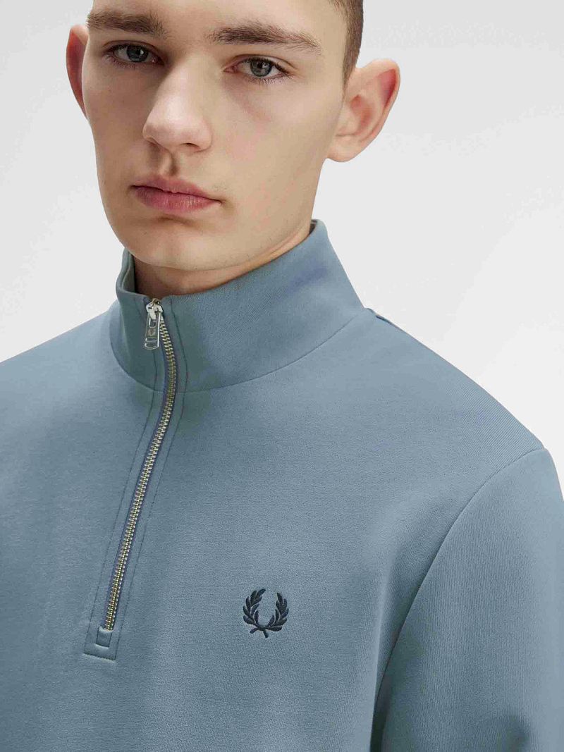 Fred Perry Half Zip Pullover Blau - Größe XL günstig online kaufen