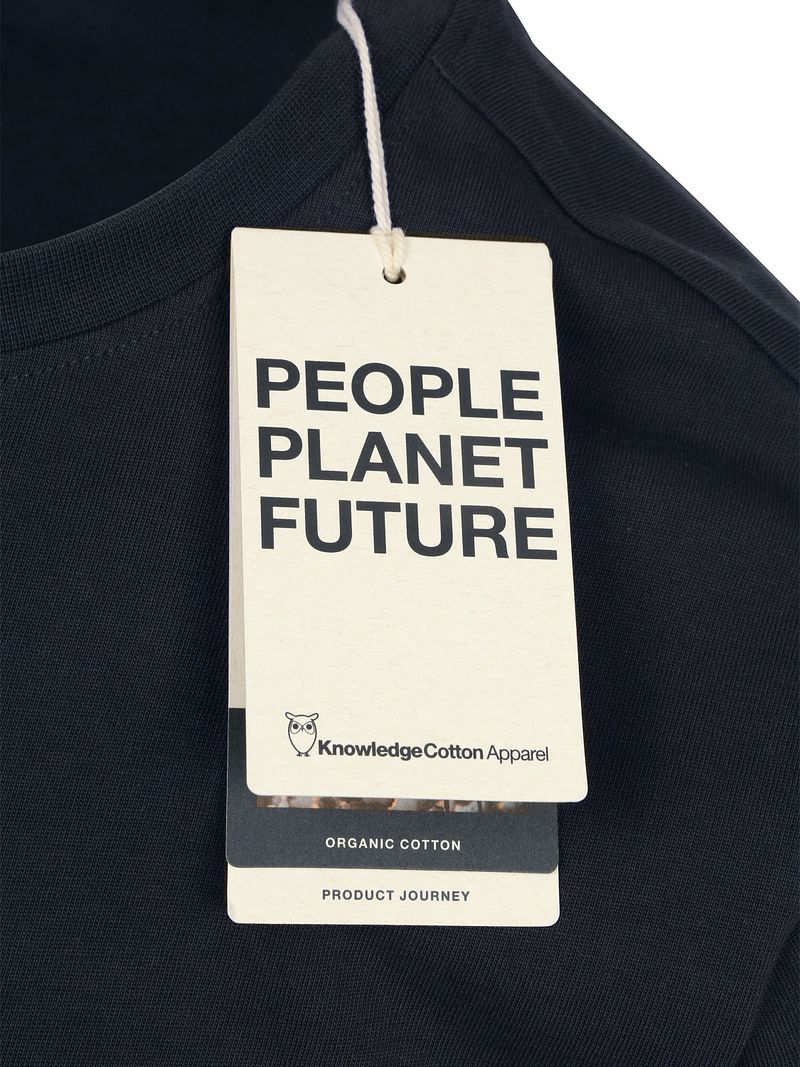 KnowledgeCotton Apparel T-shirt Navy - Größe XXL günstig online kaufen