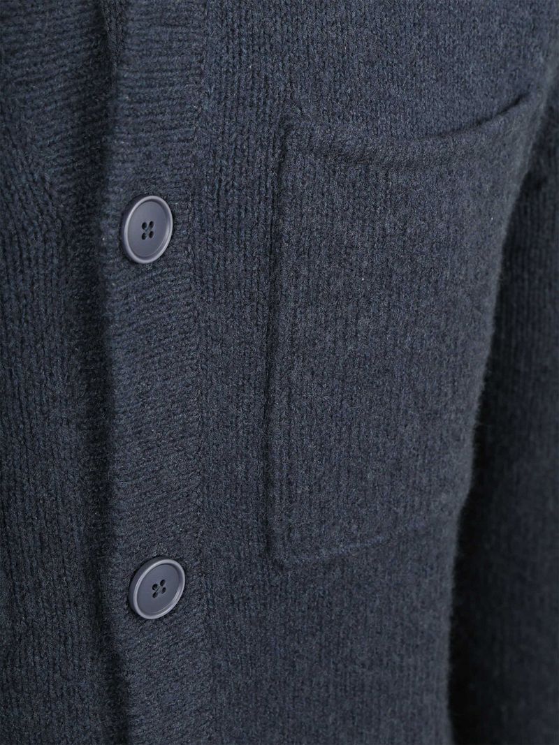Suitable Strickjacke Boiled Wool Blau - Größe L günstig online kaufen