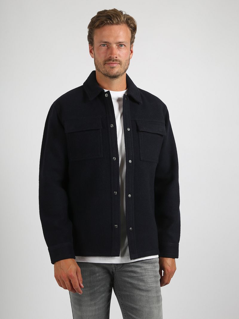 Suitable Overshirt Wool Blend Navy - Größe M günstig online kaufen