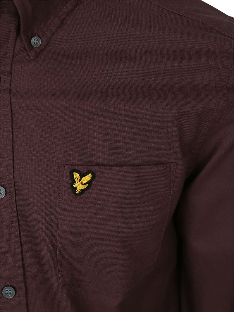 Lyle & Scott Shirt Plain Oxford Bordeaux - Größe XXL günstig online kaufen