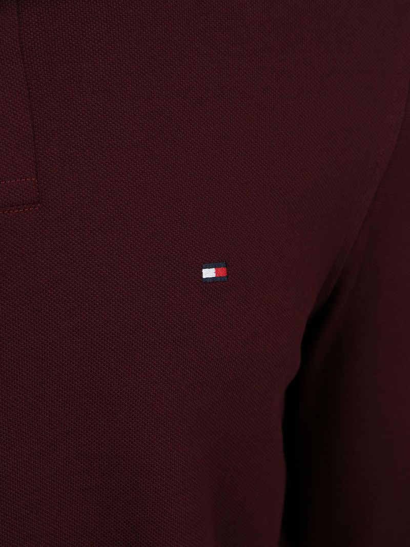 Tommy Hilfiger Longsleeve Polo Burgundy - Größe M günstig online kaufen