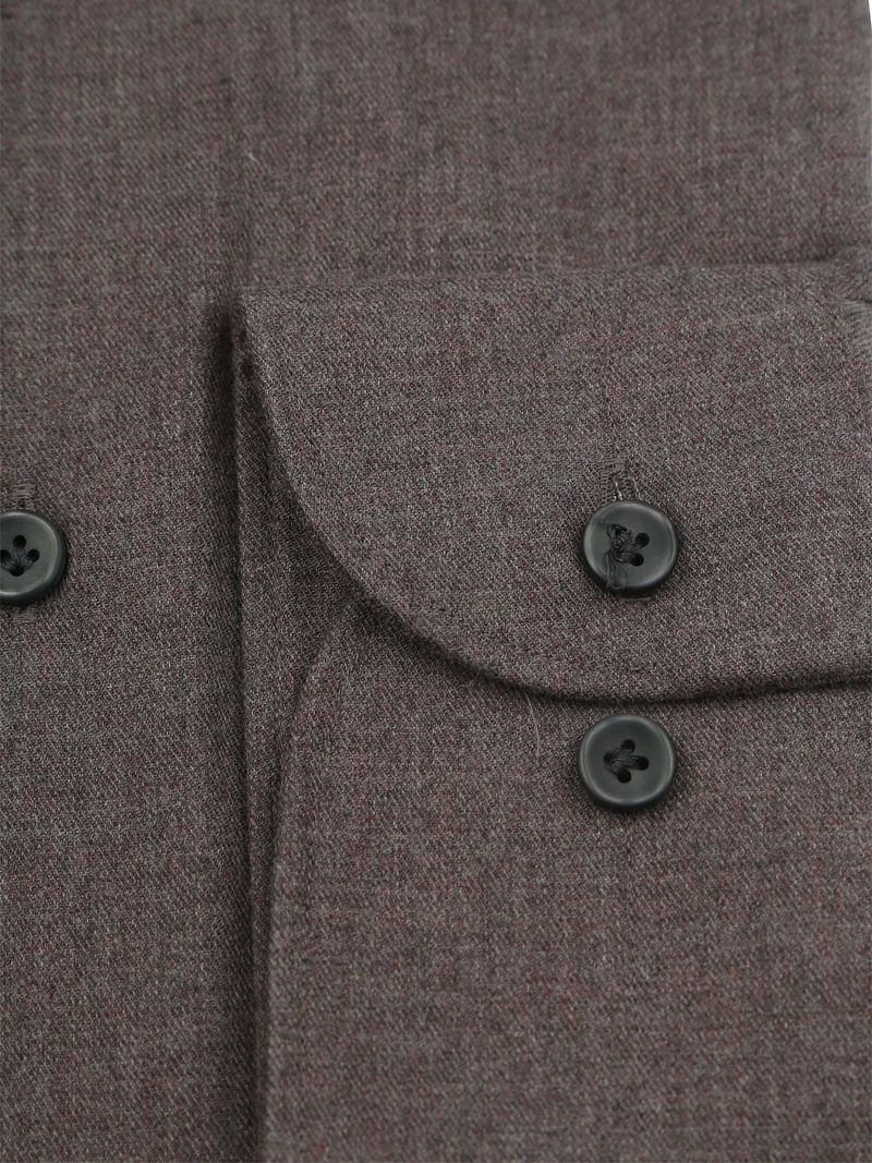 Profuomo Hemd Peached Twill Flanell Braun - Größe 40 günstig online kaufen