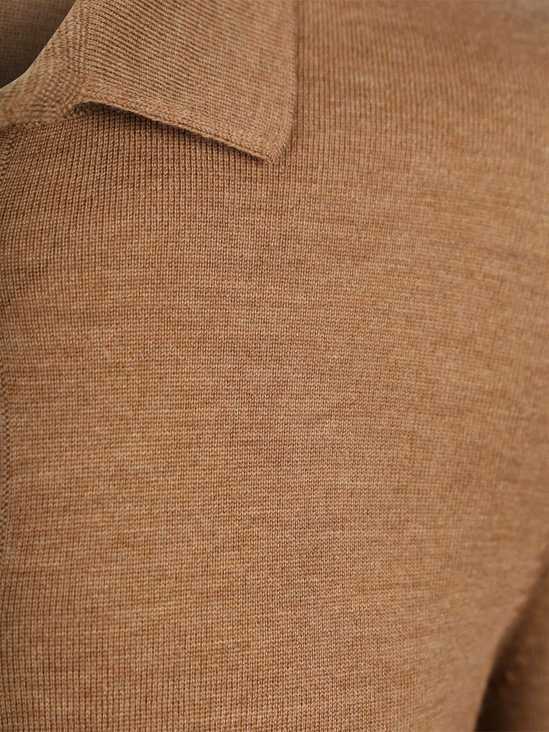 Suitable Cardigan Shirt Merino Camel - Größe M günstig online kaufen