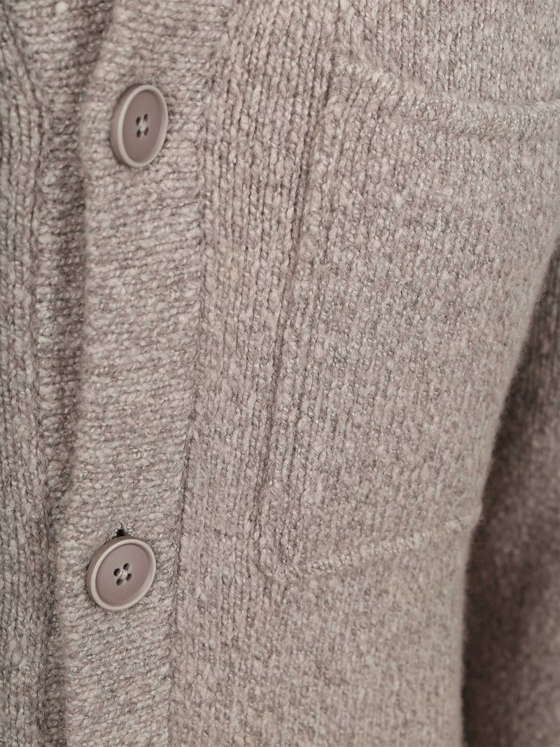 Suitable Strickjacke Boiled Wool Taupe - Größe XXL günstig online kaufen