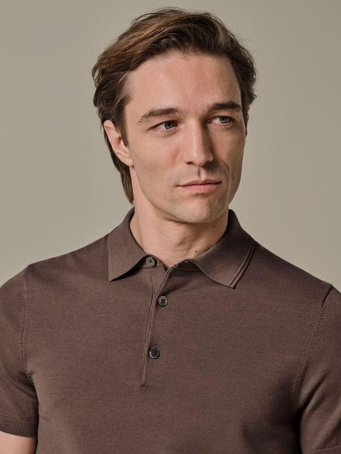 Profuomo Poloshirt Luxury Basic Braun - Größe XXL günstig online kaufen