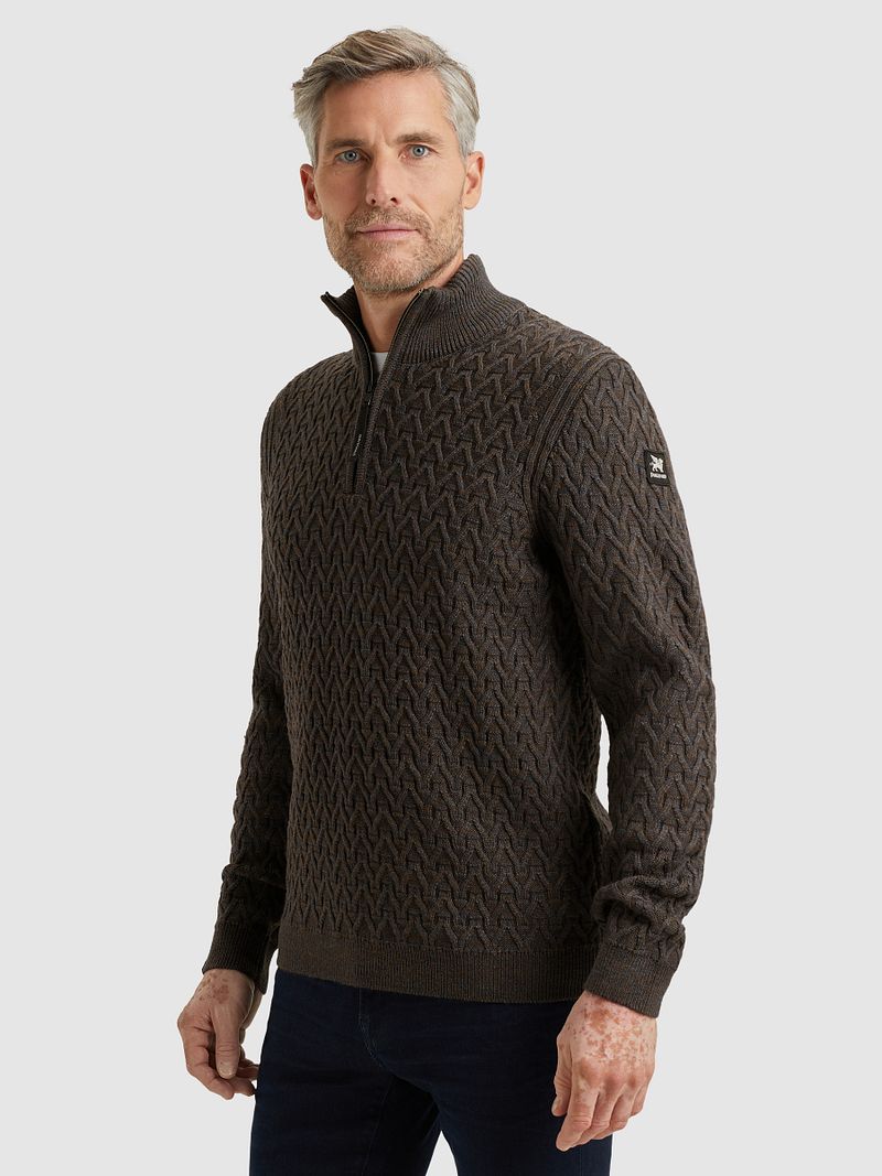 Vanguard Halfzip Pullover Braun - Größe L günstig online kaufen