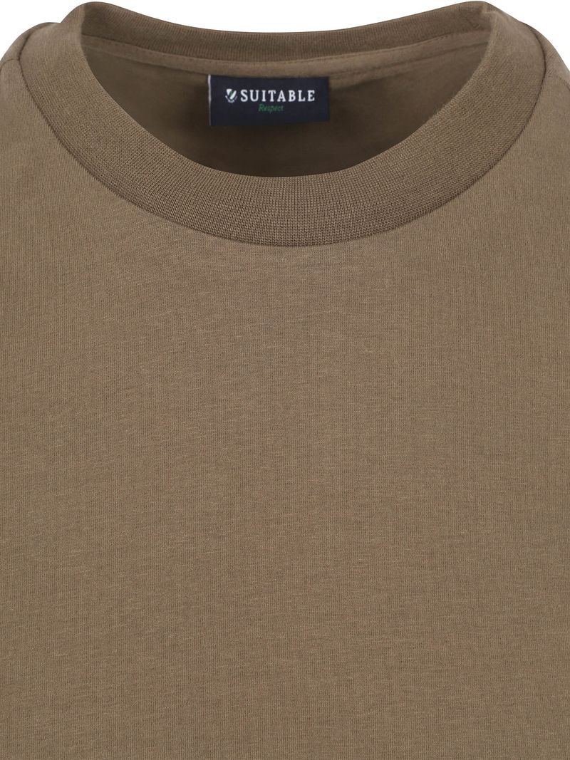 Suitable Respect T-shirt Hi Taupe - Größe XXL günstig online kaufen