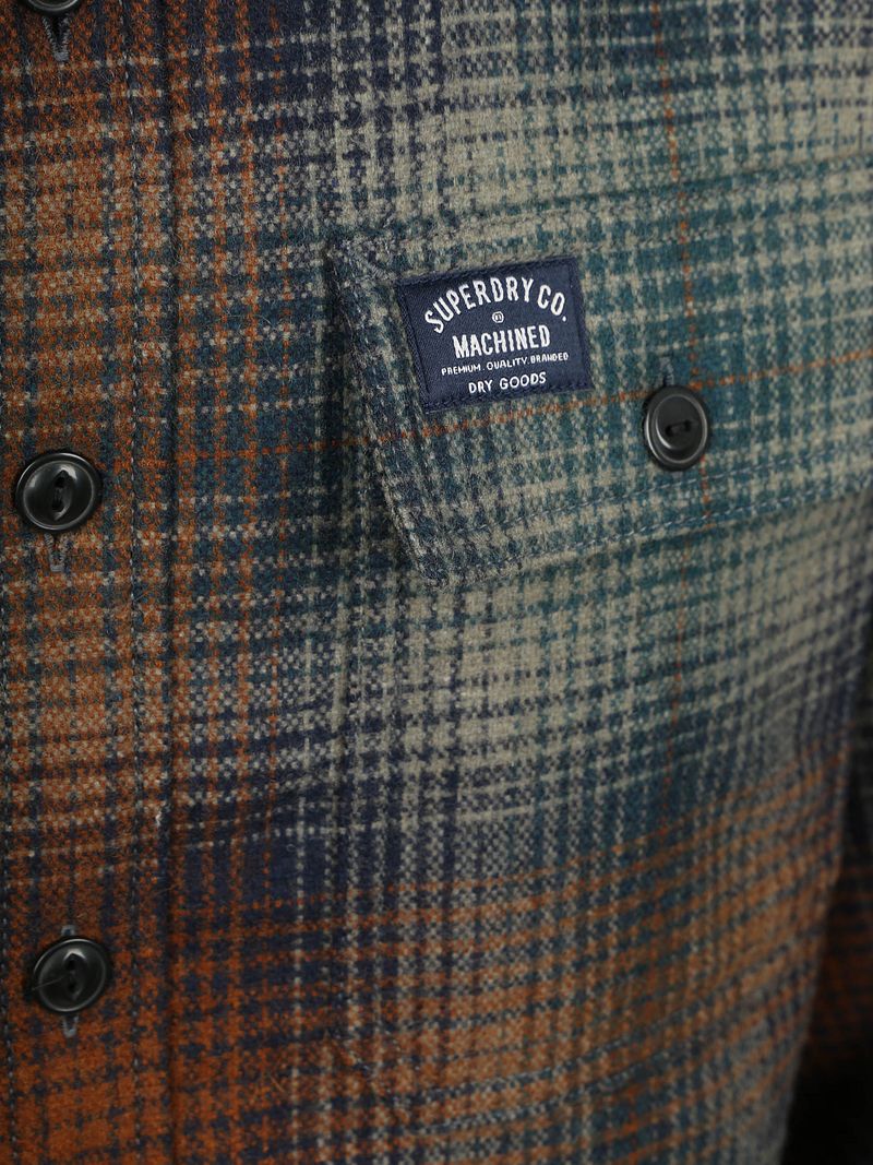 Superdry Overshirt Miller Wool Blend Ombre Multicolour - Größe M günstig online kaufen