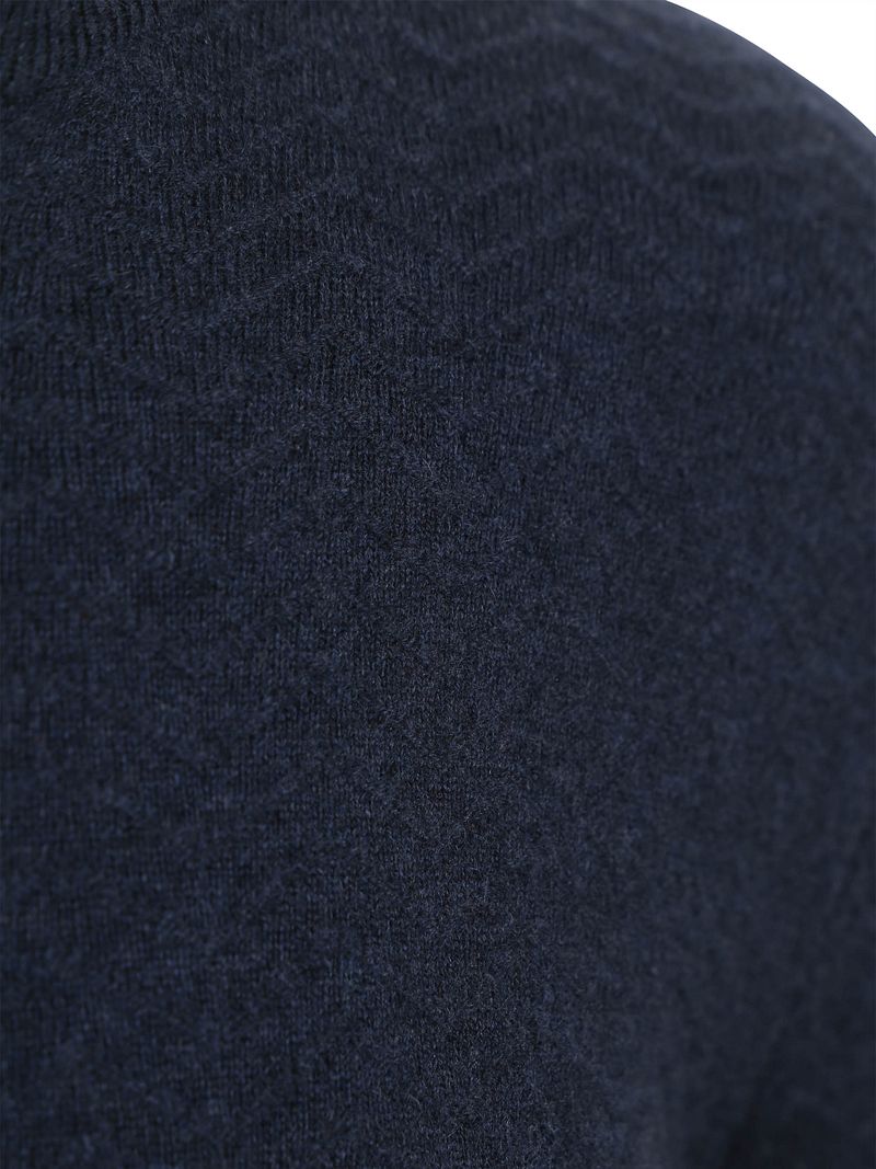 R2 Pullover Halfzip Weave Structure Navy - Größe XXL günstig online kaufen
