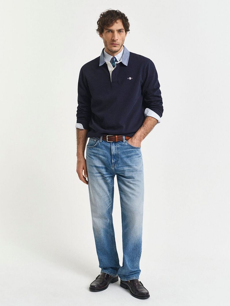 Gant Heavy Rugger Shield Poloshirt Navy - Größe XL günstig online kaufen