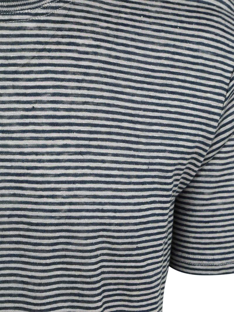 KnowledgeCotton Apparel T-shirt Streifen Navy  - Größe XL günstig online kaufen