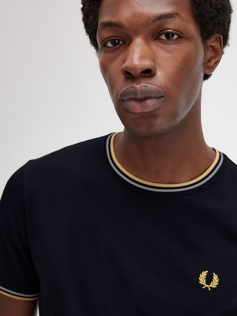 Fred Perry M1588 Twin Tipped T Shirt marine - Größe XL günstig online kaufen