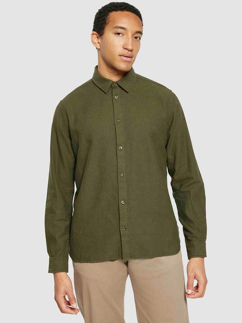 Knowledge Cotton Apparel Shirt Flannel  Forrest Night - Größe M günstig online kaufen