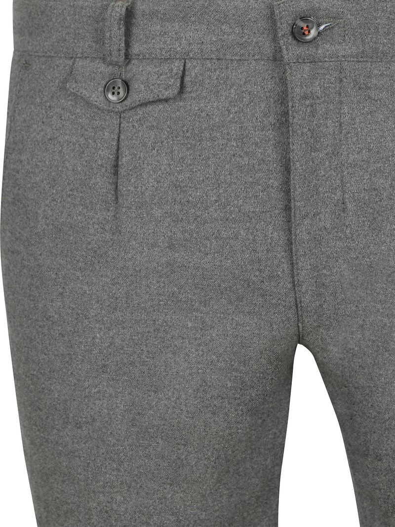 Suitable Chino Pico Pleat Flanel Grau - Größe 50 günstig online kaufen