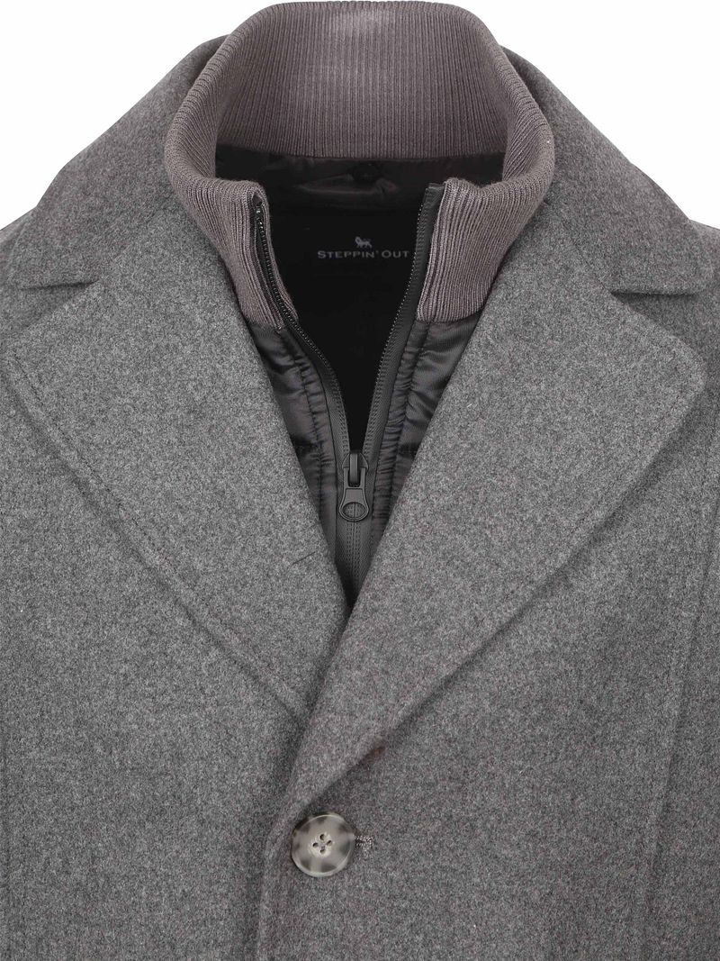 Suitable Caban Coat Wolle Grau - Größe 46 günstig online kaufen