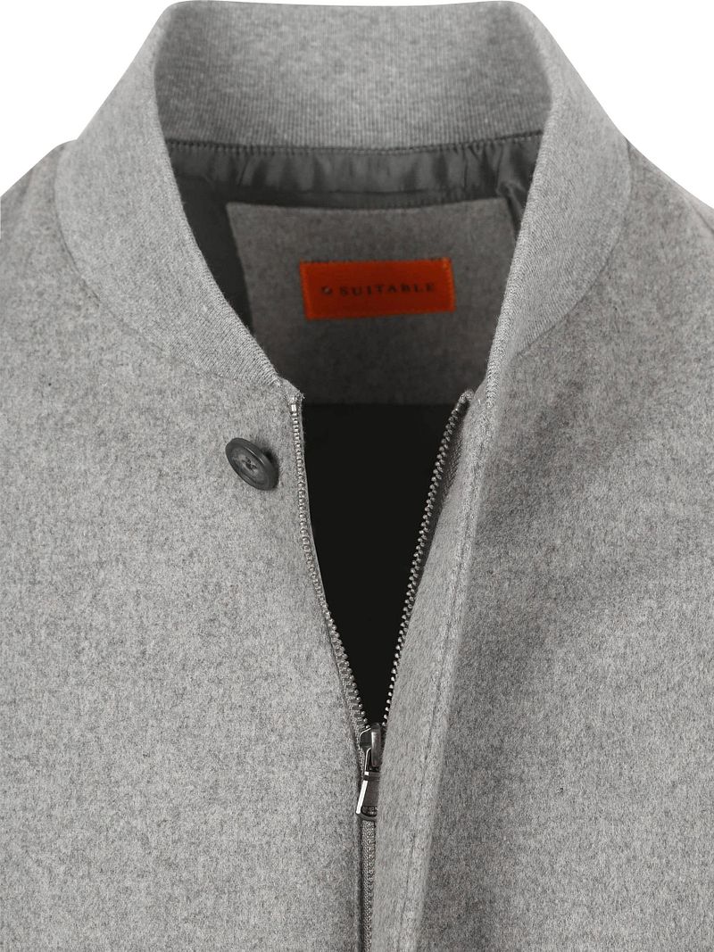 Suitable Bomberjacke Flanell Grau - Größe XXL günstig online kaufen