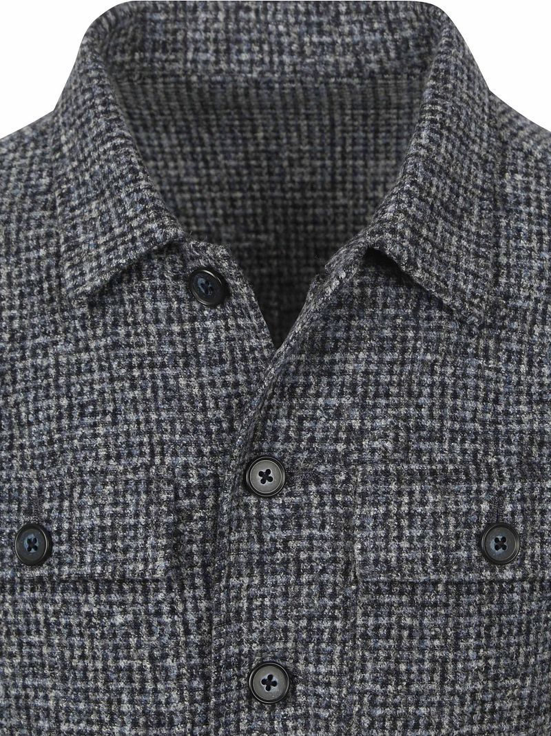 Suitable Overshirt Wool Blend Grau Blau - Größe S günstig online kaufen